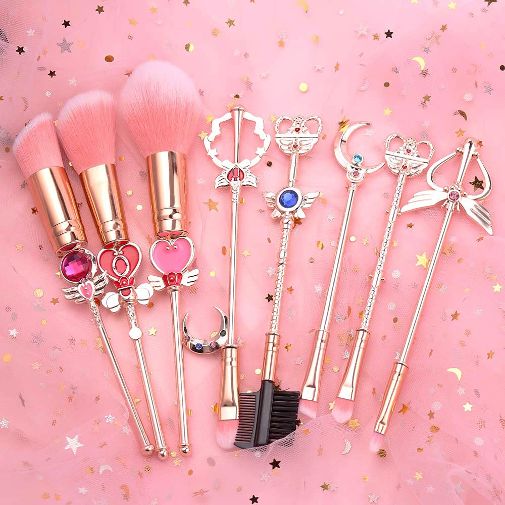 Smaele Makeup Brush Popular Pretty Guardian Sailor Moon Makeup Eye Brush Super Professional Tool Includes Pink Bag and Brush Perfect Gift for a Sailor