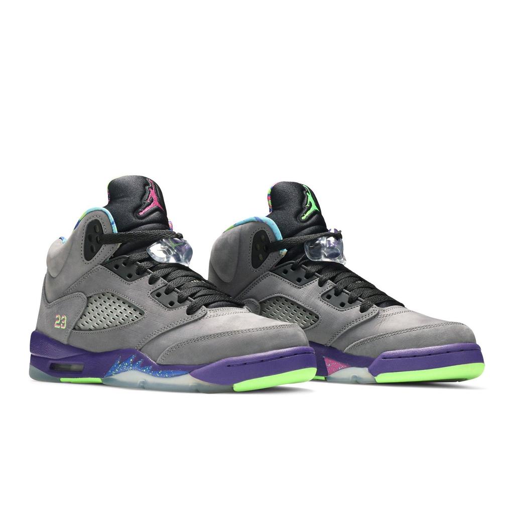 Air Jordan 5 Grade School 'Bel-Air' (Unisex) Cool Grey / Club Pink-Court Purple-Game Royal Kids' Basketball Shoes 621959 090