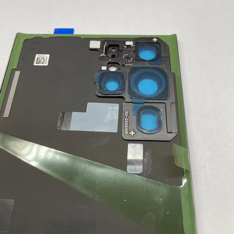 Back Glass Replacement for Samsung Galaxy S22 Ultra SM-S908B Battery Rear Door Cover with Camera Lens CE Logo