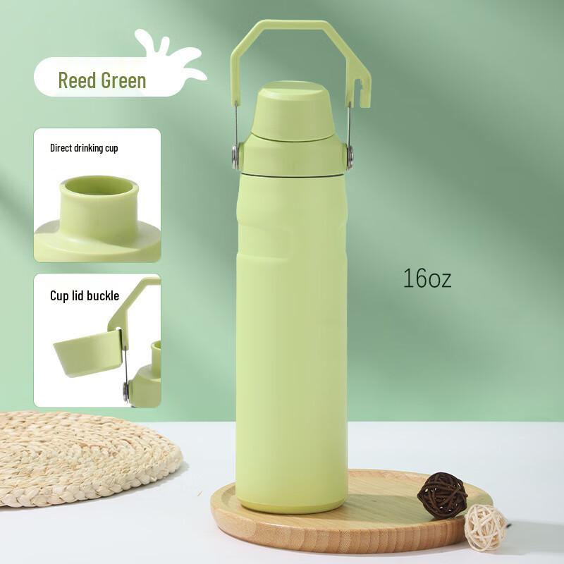 MRSIKEY 304 Stainless Steel Insulated Sports Bottle with Handle