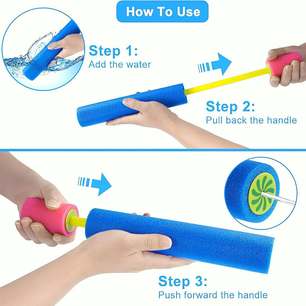 Beach water toy foam water gun water gun water gun pull type children EVA summer swimming pool bathroom parent-child interaction