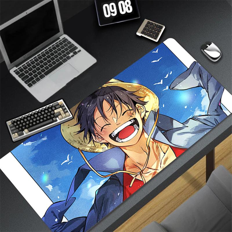 Desk Mat Carpet Desk Accessories Laptop One Piece Gamer Mausepad Mouse Pad Mousepad Office Tables Mouse Mats Anime Keyboard Pad