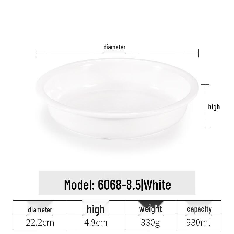 Chuzhou A5 White Melamine Deep Round Plate