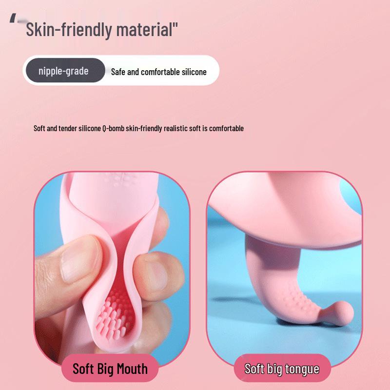 YEQU Silicone Heated Vibrating Tongue Massager for Women
