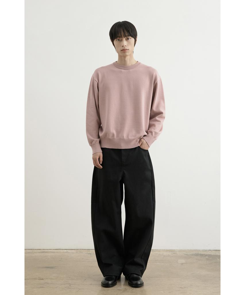 WHOLOVESART Washable Semi-Crop Knit Pullover Peach Pink