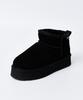 Mogaus Leather Fur Genuine Cowhide Platform Mini Boots 2 Colors