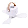 Portable Outdoor Ceiling Fan Adjustable Light Rechargeable 3 Blades Ceiling Fan for Outdoor White