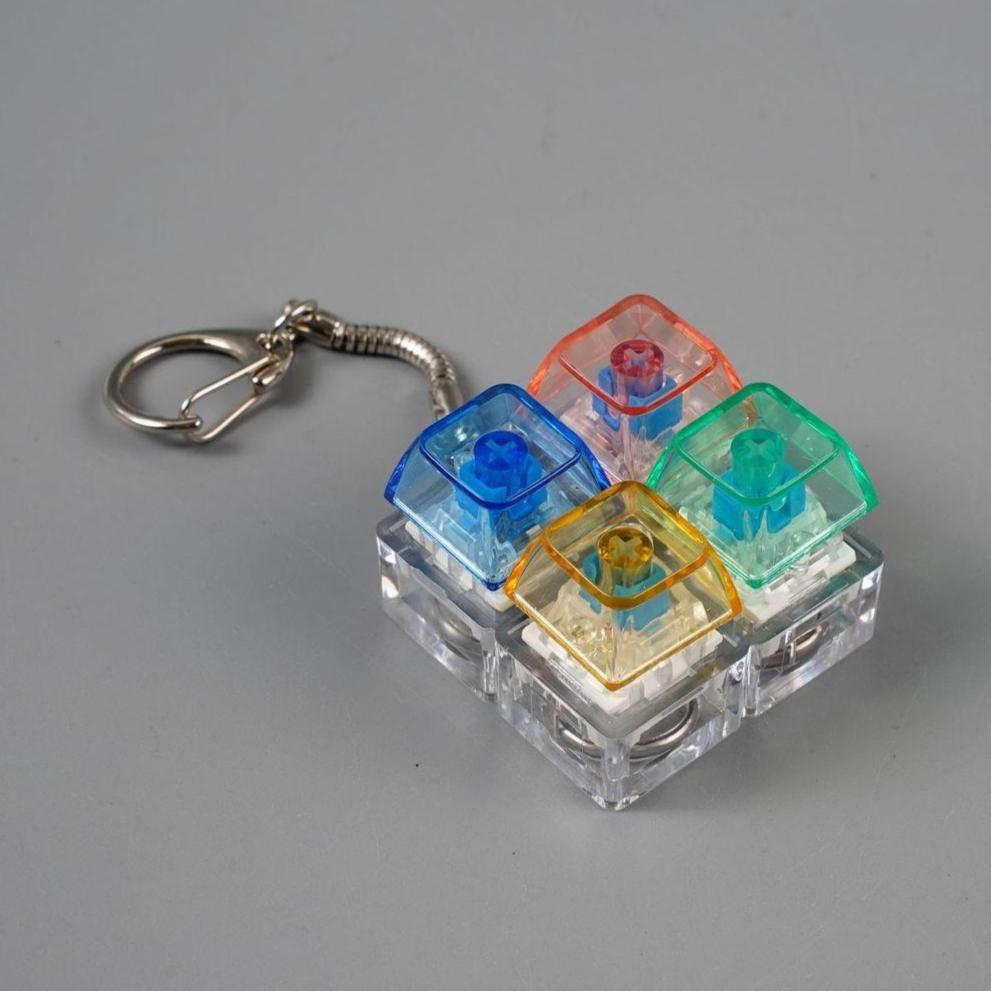 4 styles Tetris Fingertip Press Decompression Creative Luminous Keyboard Keychains Pendant Toy