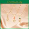 Elegante florale Tulpenkette für Damen mit geometrischer Kette und Legierungsmaterial