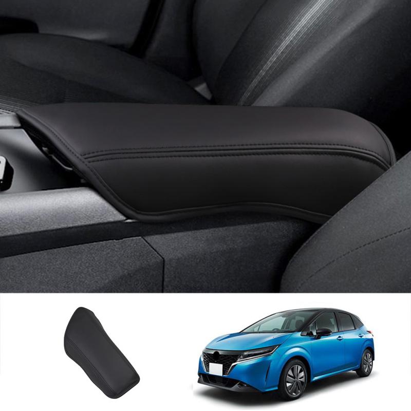 For Nissan E13    Interior Central Armrest Box Protector Cover Pad Leather Decoration Car Parts Accessories Leather