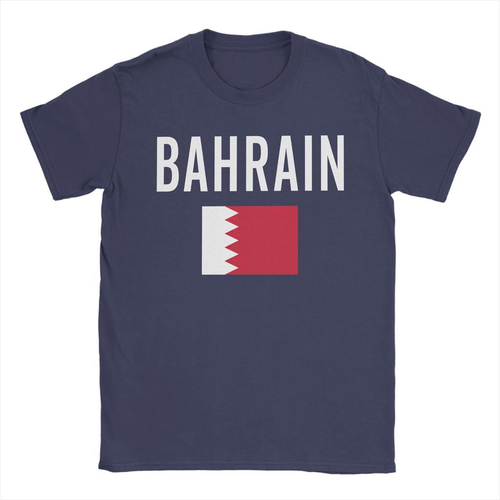 Bahrein Vlag Unisex T-shirt Nieuwigheid T-shirt Korte Mouwen Ronde Hals T-shirts Puur Katoen Geprinte Tops