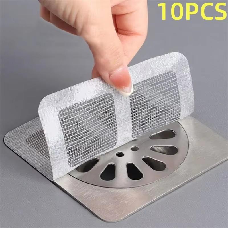

Cuttable Shower Drain Hair Catcher Self-Adhesive Anti-mosquito Floor Drain Stickers Disposable Mesh Bathroom Kitchen Sink Filter