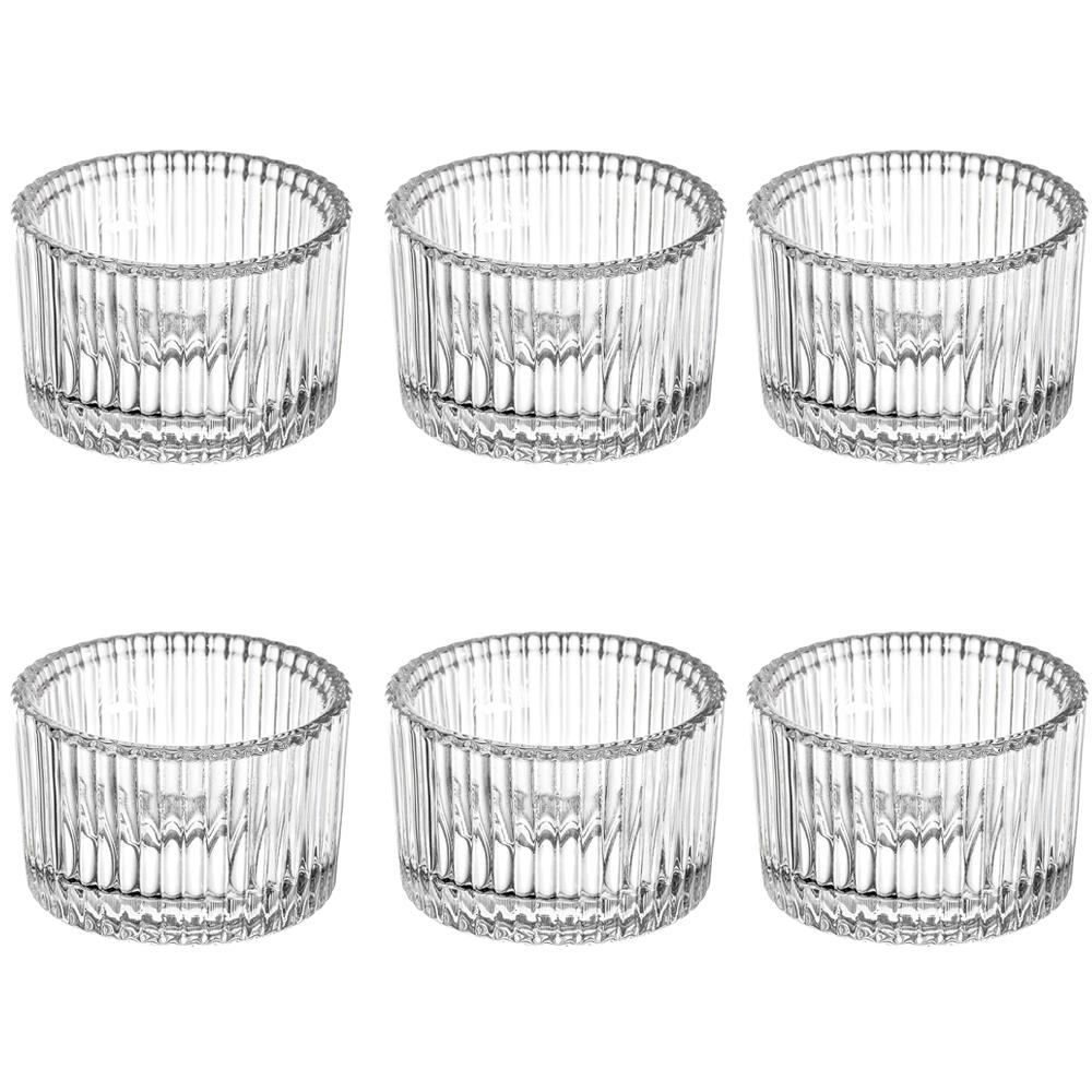 

6/12 шт. Прозрачные подсвечники для чайных свечей, Стеклянные подсвечники для вотивных свечей для центра стола, Домашний декор и товары для вечеринок