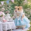 Beautiful Hamster Lace Skirt Comfortable with Pearl Necklace Small Pet Vest Handmade Hamster Clothes Indoor Outdoor
