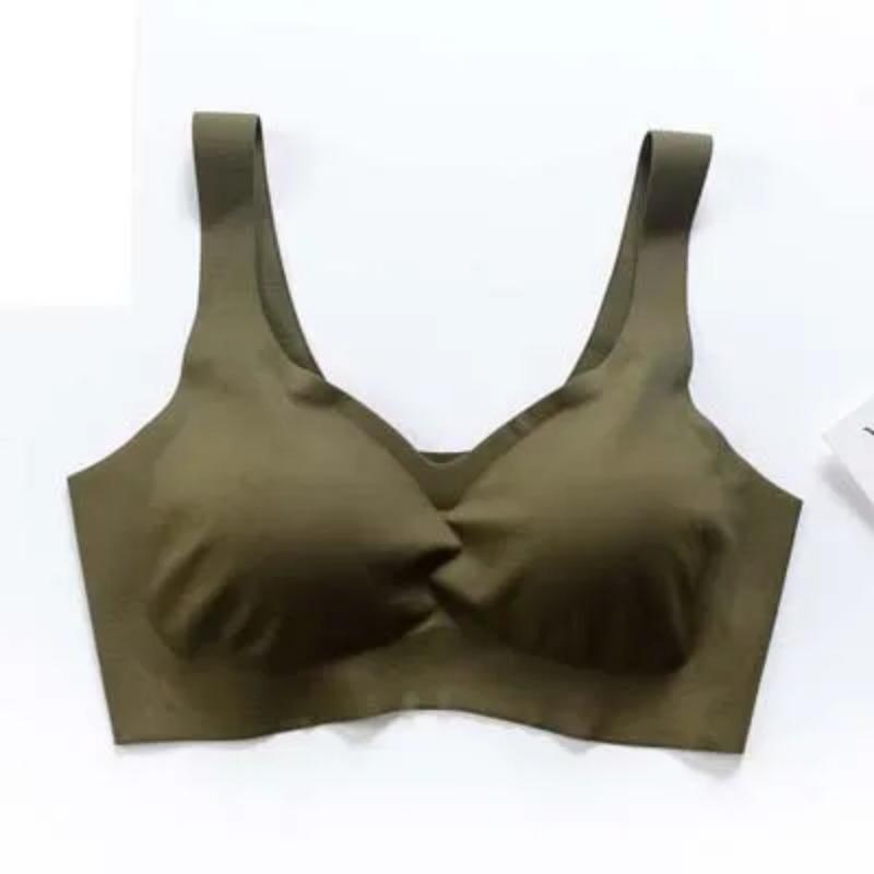 Sexy Women Bras Push Up Gather Bralette Seamless Bra Wire Free Soutien Gorge Femme Comfort Underwear Solid Color Vest Brassiere