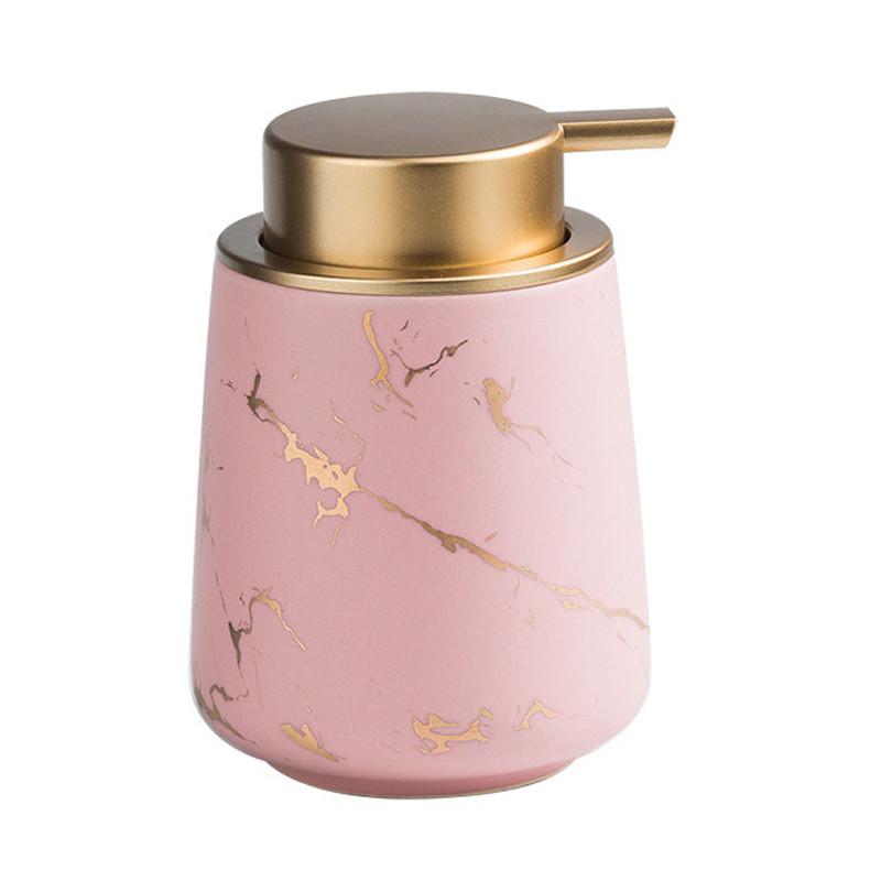 

Мраморная бутылка для лосьона, 400 мл, высококачественный дозатор для шампуня, многоразовая банка для жидкого мыла для рук, керамические аксессуары для ванной комнаты, дом style 4