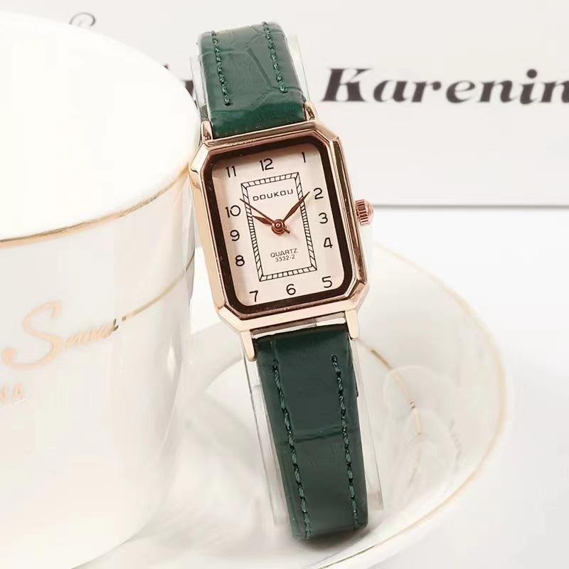 The Square Minimalist Women Ultra Thin Small Dial Watches Leather Band Antique Quartz Watch Relogio Feminina Dropshipping