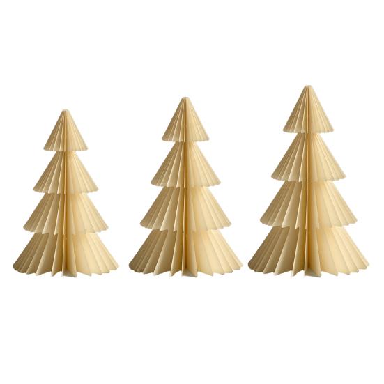 Yousheng 3/4Pcs Christmas Tree Ornament Easy Assembly Geometric Origami Christmas Tree Festive Merry Christmas Decor