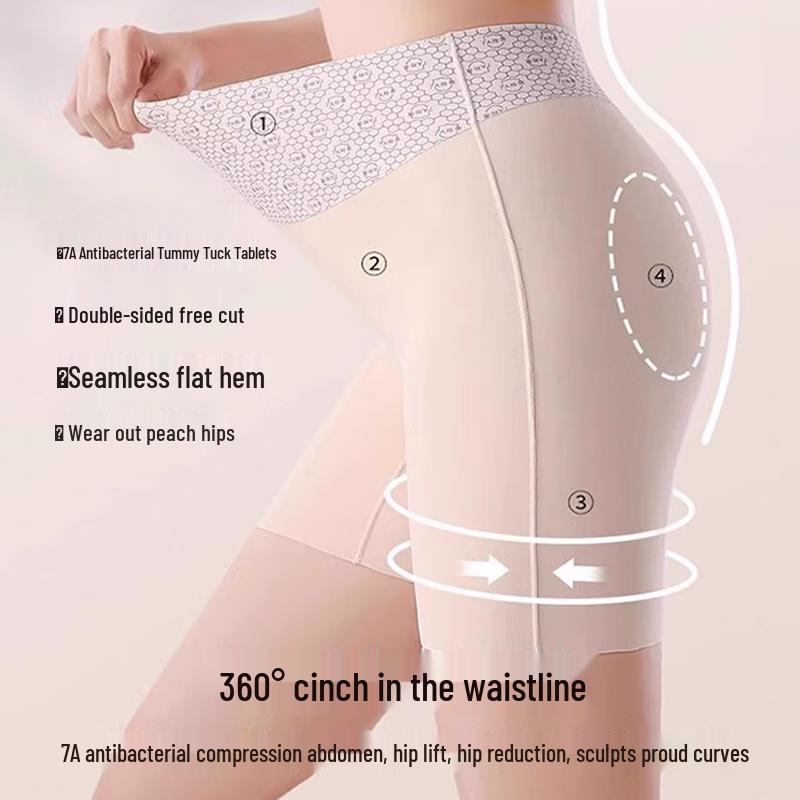 FitonTon Women's High-Waist Tummy Control Safety Briefs (2-Pack)