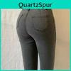 High Size Womens Jeans Large Waist Stretch Skinny Denim Trousers Solid Color Streetwear Vintage Washed Elastic Slim Pencil Pants