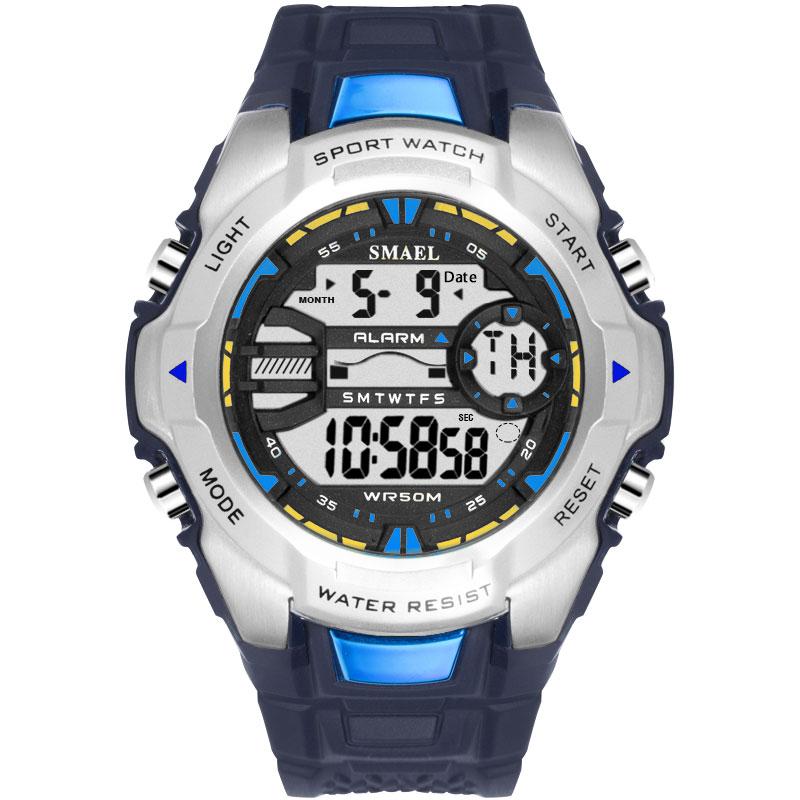 SMAEL 1340 Fashion New Design Men Digital Watch Rubber Strap Water Resistant Superior Multi Function Date Sports Wristwatch