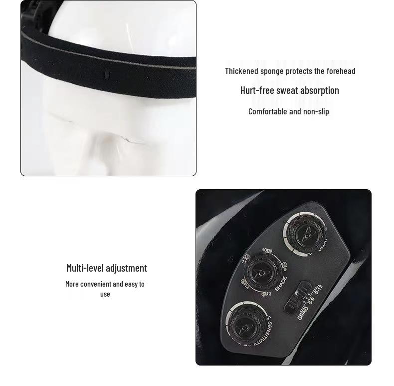 True Color Auto-Darkening Welding Helmet with Large Screen for Argon Arc Safety