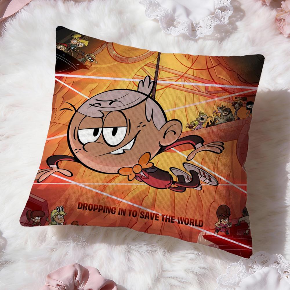 The L-Loud House Cushion Cover Premium Comfort Reversible Pillow Cove -Two In One Design for Any Room & Car Interior