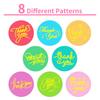 500 Pieces/roll Gold-pinning Color Thank You Sticker Roll Pack Round Roll Sticker