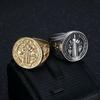 Vintage 316L Stainless Steel Saint St. Benedict Exorcism Rings for Men Boys Fashion Catholic Amulet Jewelry Gifts Dropshipping