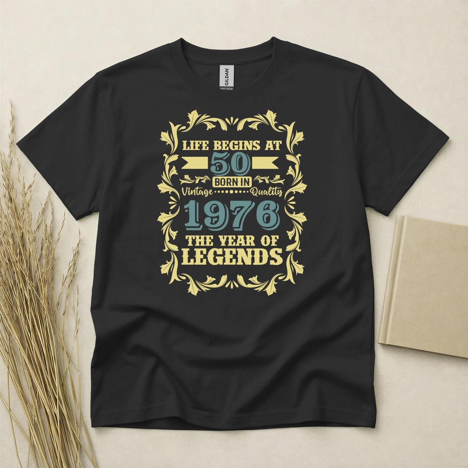 50th Birthday Shirt Born In 1976 50 Years Old Gifts 50th Birthday Gift Tee Fifty M