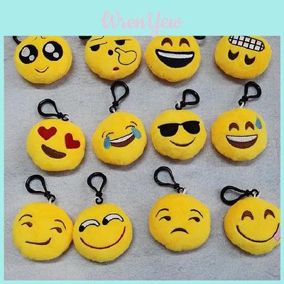 Cartoon Emoji Plush Keychain With Pp Cotton Soft Material For Decoration And Gift Giving