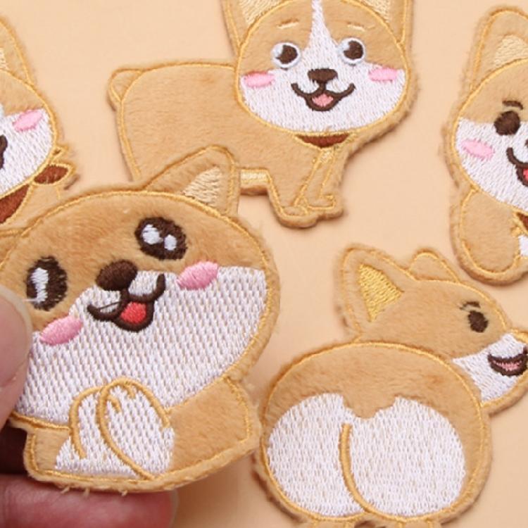 10Pcs Dog Embroidered Iron On Patches Adhesive Embroidery Applique For Jackets Backpacks Dress Hat Clothing Decoration