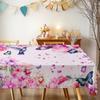 Floral Butterfly Rectangle Table Cloth for Table Decor Kitchen Dining Waterproof Reusable Tablecloth for Tables Indoor Outdoor