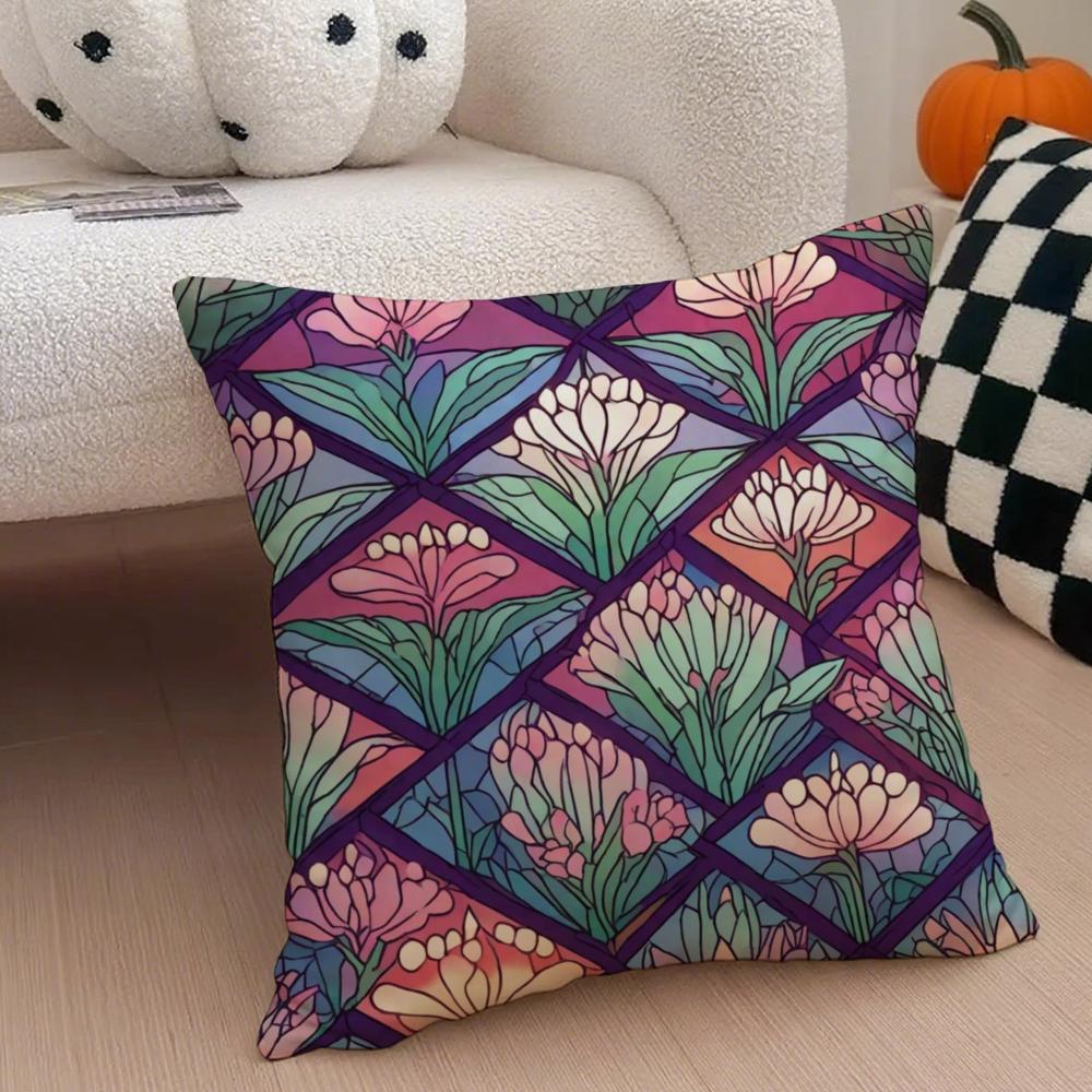 Romantic French Style Cushion Cover Throw Pillow Cover Hidden Button Durable Polyester Chair Cushion