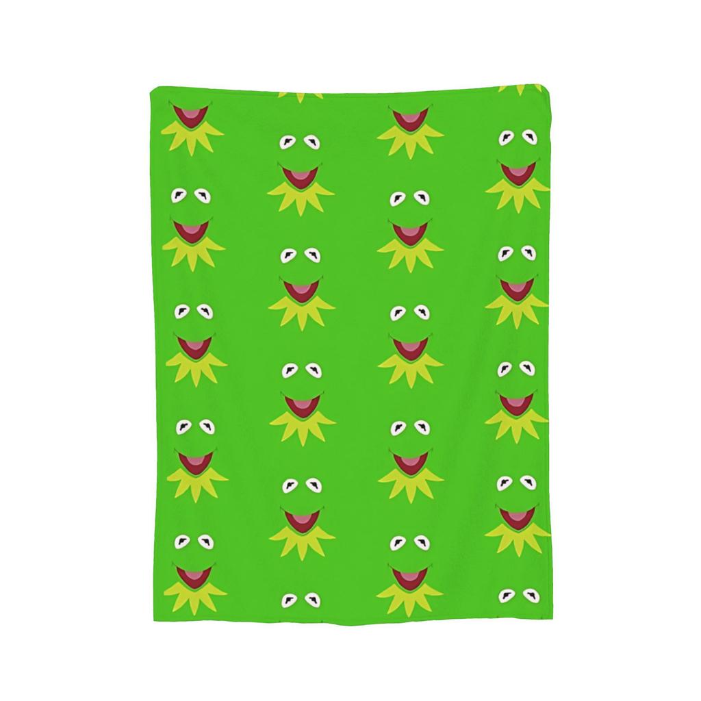 Cute Kermit The Frog Blankets Flannel Soft Throw Blankets for Car Sofa Couch Bedspread
