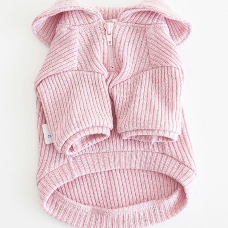 CROOKTHECHIHUAHUA Twinkle Sailor Collar Knit - Icy Pink