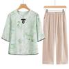 Elegant Spring Two-Piece Suit for Middle-Aged Women - Stylish Top & Casual Fashion Set for Autumn