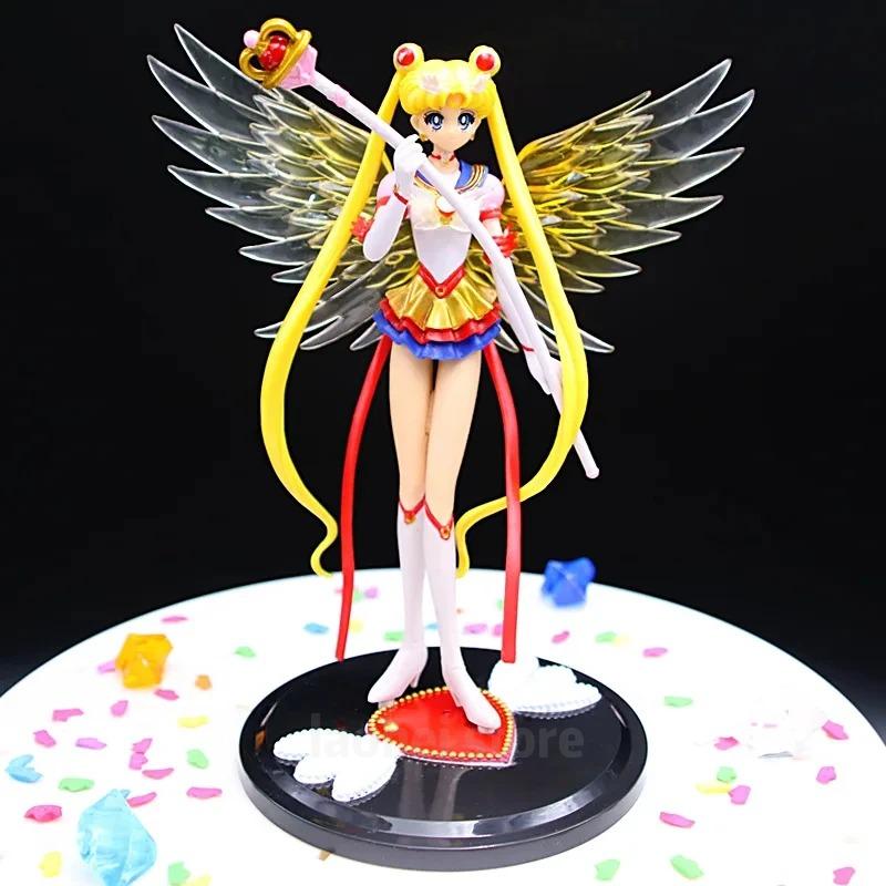 Hot Eternal Sailor Moon Tsukino Usagi Anime Figure Decoration Collection Doll Action Model Toy for Birthday Gifts