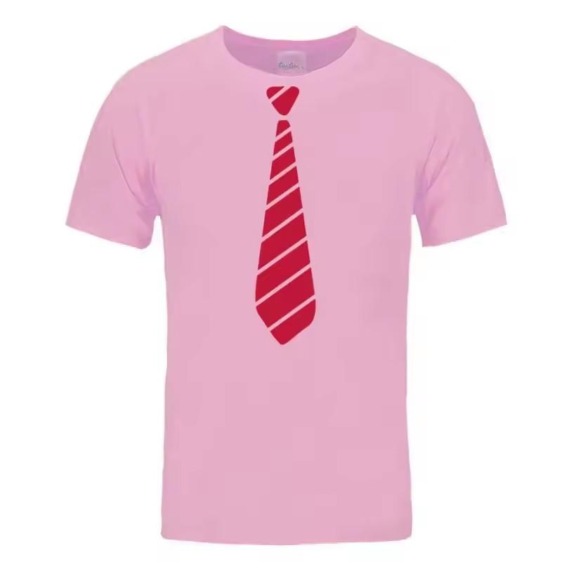 Summer Fun Tie Design Men's T-Shirt Novelty Fashion Hip Hop Short Sleeve Casual Comfortable 3D Printing Handsome Clothing
