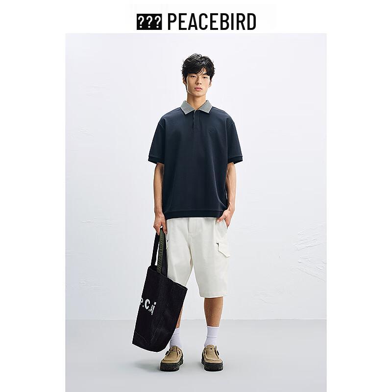 PEACEBIRD Men's Artist Series Striped Polo Shirt