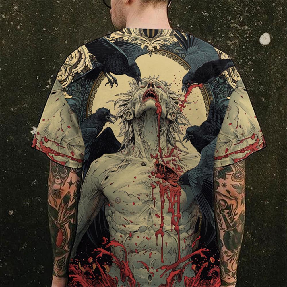 

Мужская футболка с принтом скелета в стиле винтаж с изображением костей 3D, летняя новинка, графическая футболка, топы больших размеров, футболки, размеры XXS-6XL 6XL