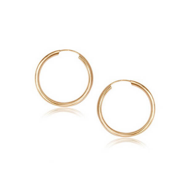 Gold Hoop Earrings 15mm 333