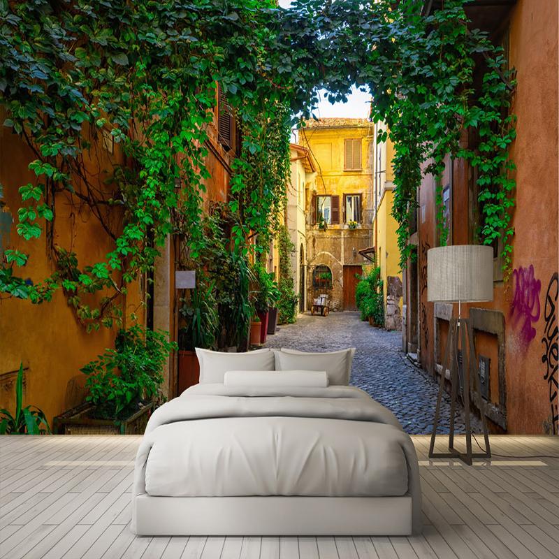 Wallpaper 3D City Street Town Landscape Murals Living Room Bedroom Cafe Background Modern Home Decor Wallpaper