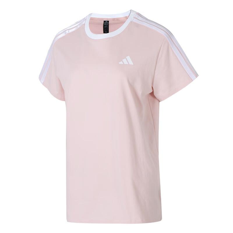 (WMNS) adidas Boyfriend T-Shirt Asia Sizing Pink White Women s JY7614 XL