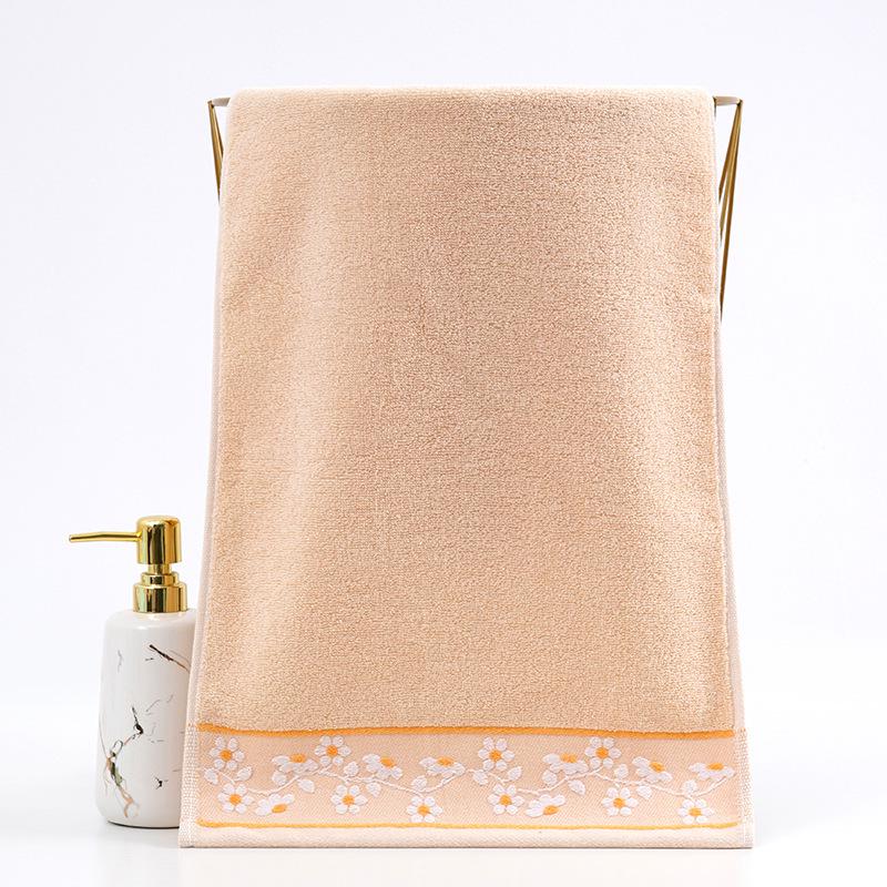 Pure Cotton Embroidered Jacquard Face Towel - Soft, Thick, Absorbent, Gift Box Included