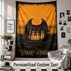 Custom Tapestry Wall Hanging, Bendy and the Ink Machine Personalized Name Text Home Wall Decor