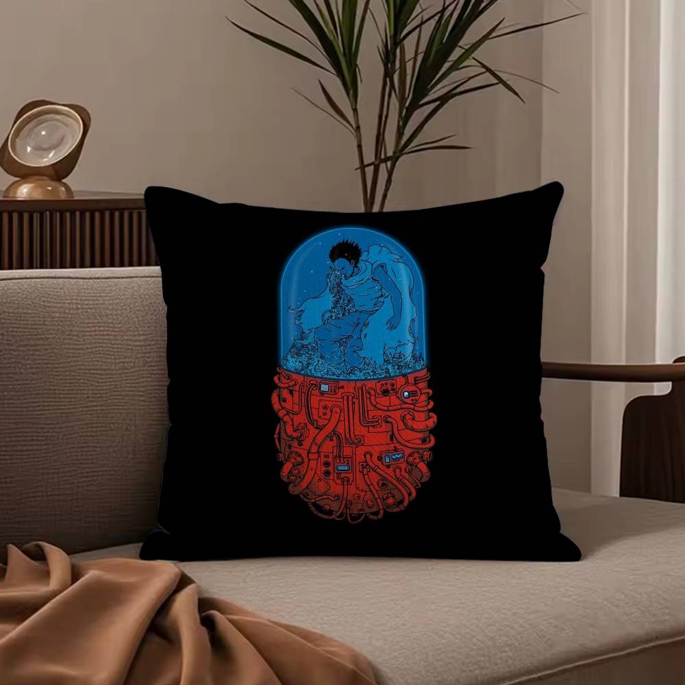 Anime Manga A-Akira Pillow Case Anti-dustmite Pillowcase Invisible zipper silky short plush Sofa cushion cover