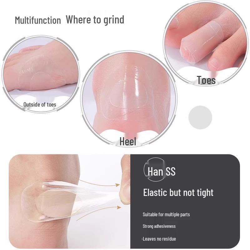 Anti-Friction Transparent Heel Stickers for Men & Women - Invisible Ankle Protection