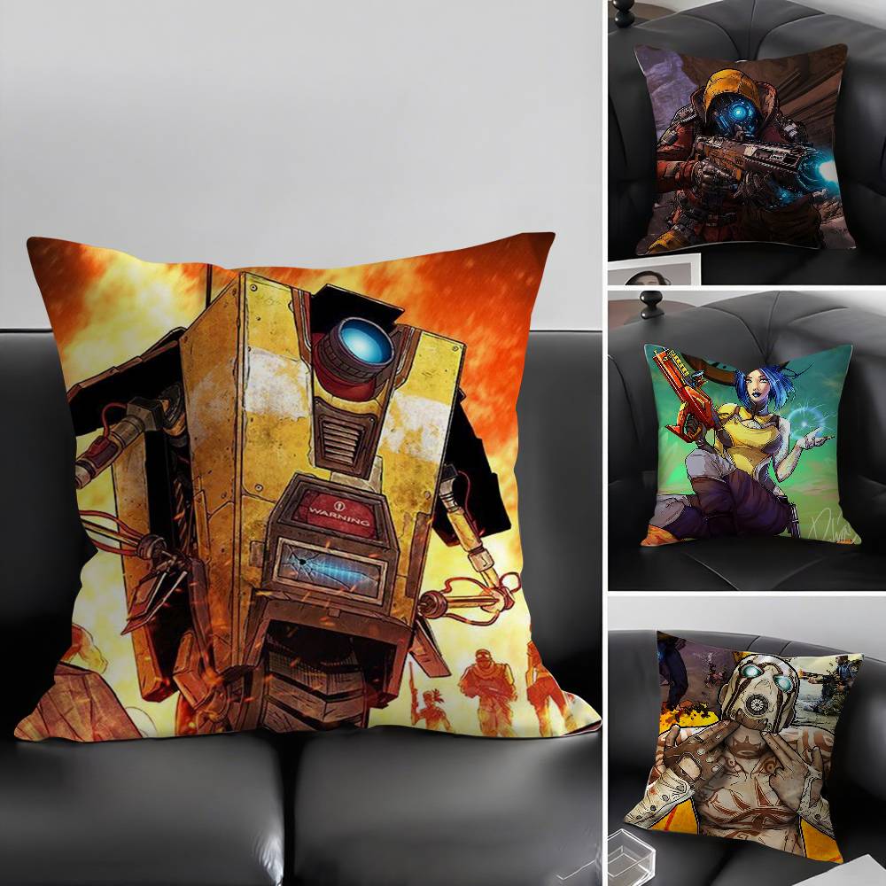 B-Borderlands Game Pillow Case Home Dorm Chair Back Short Plush Double-sided Printing Office Nap Time Cushion Cover