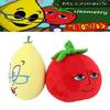 Frau Zitronen und Herr Tomaten Plüschtiere Hergestellt mit PP-Baumwolle und Plüschstoff 16*13*22cm/6.3*5.1*8.7in groß.